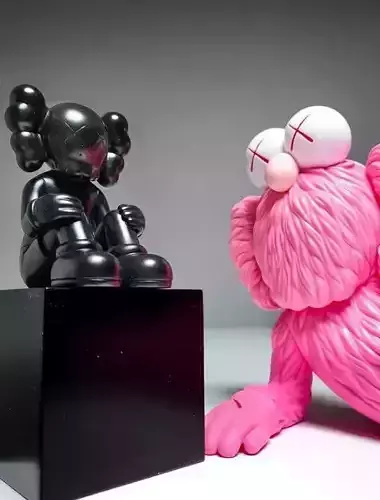 Kaws Time Off x Watching Fan Art Toy 