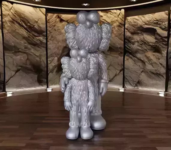 Kaws Waiting BFF Version Fan Art Toy  3D print model
