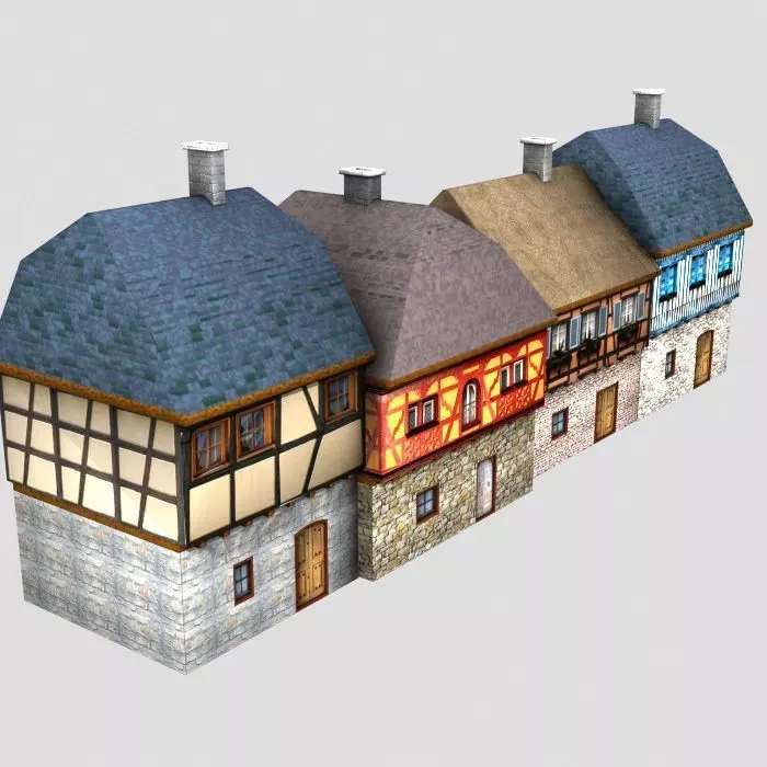 Medieval street Free 3D model_0