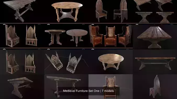 Medieval Furniture Set One