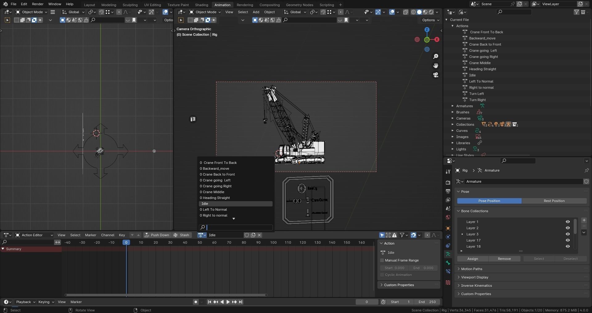 Realistic Construction Vehicle - Crawler Crane Low-poly 3D model_13