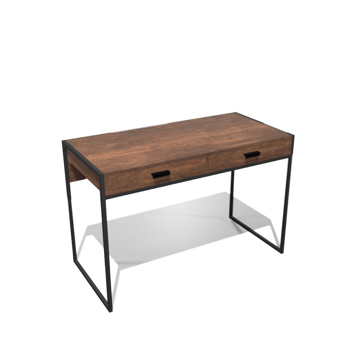 Minimalist desk Low-poly 3D model_1