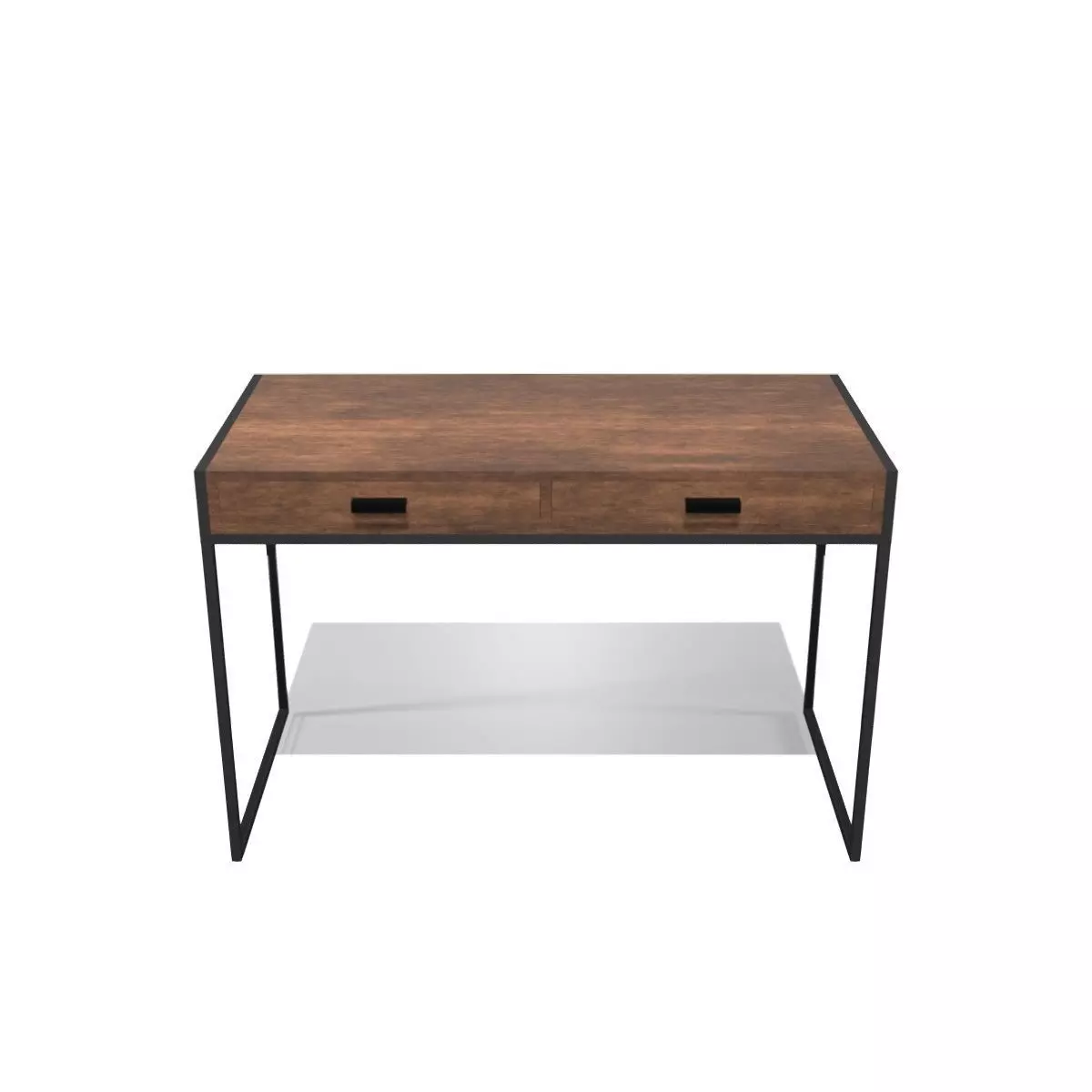 Minimalist desk Low-poly 3D model_0