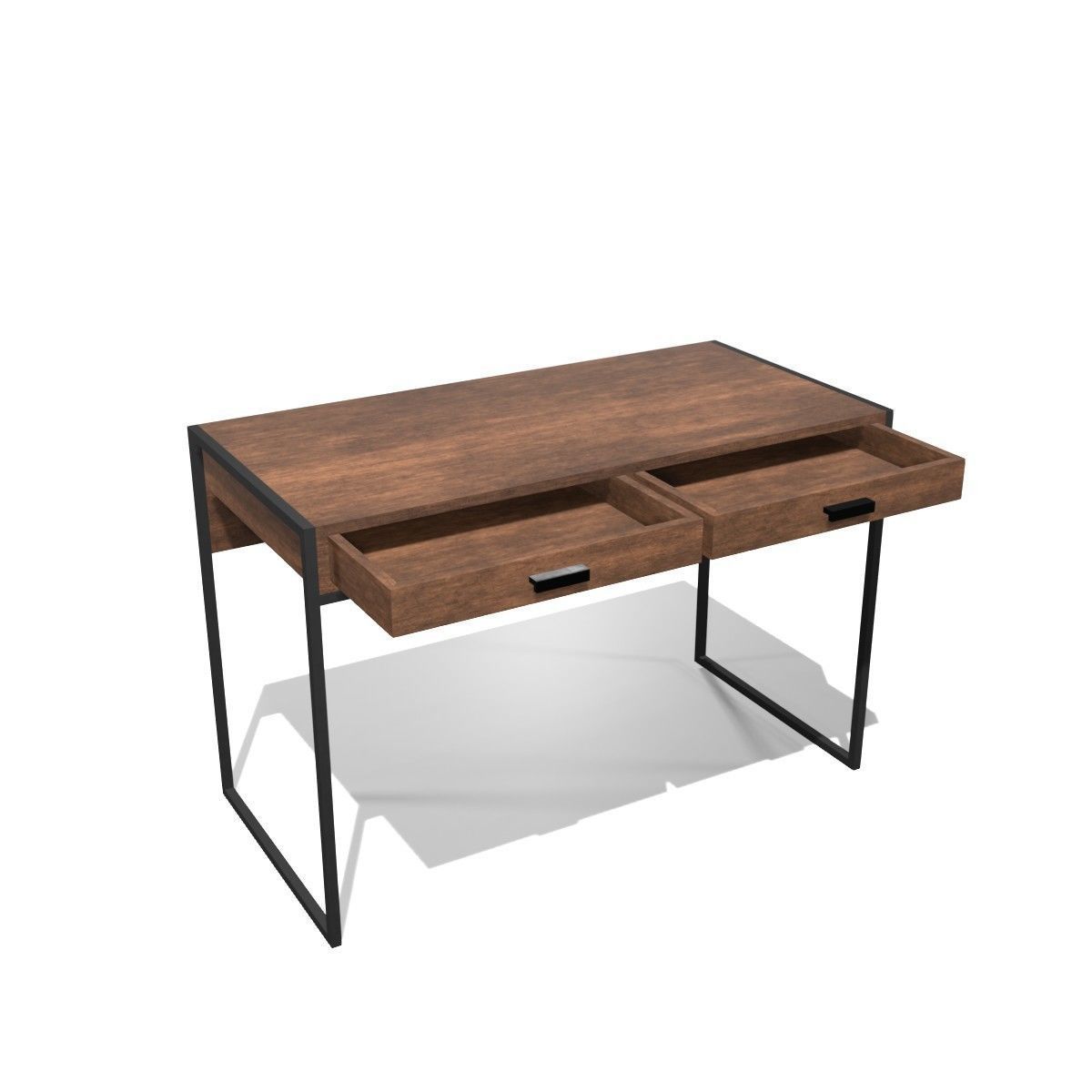 Minimalist desk Low-poly 3D model_4
