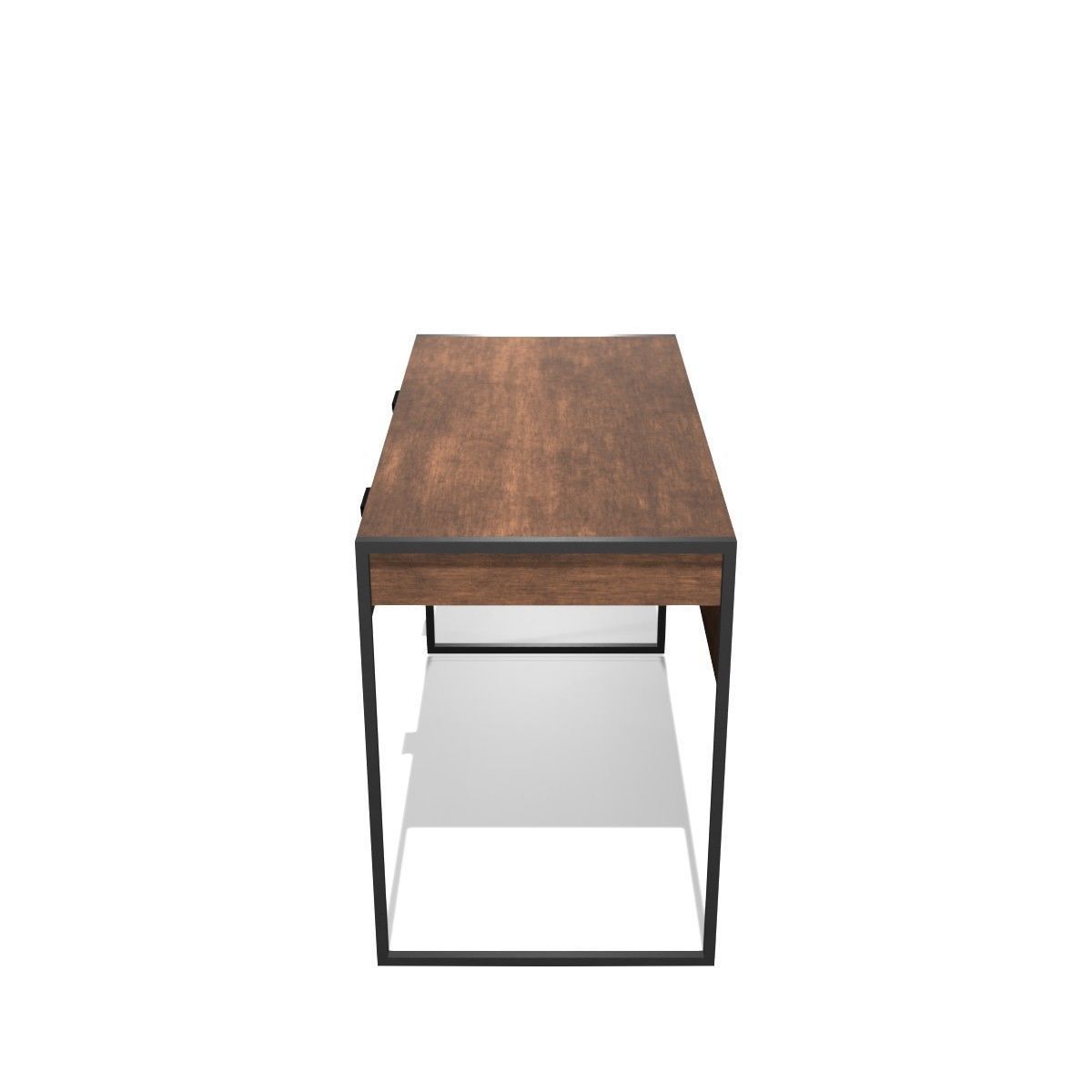 Minimalist desk Low-poly 3D model_2