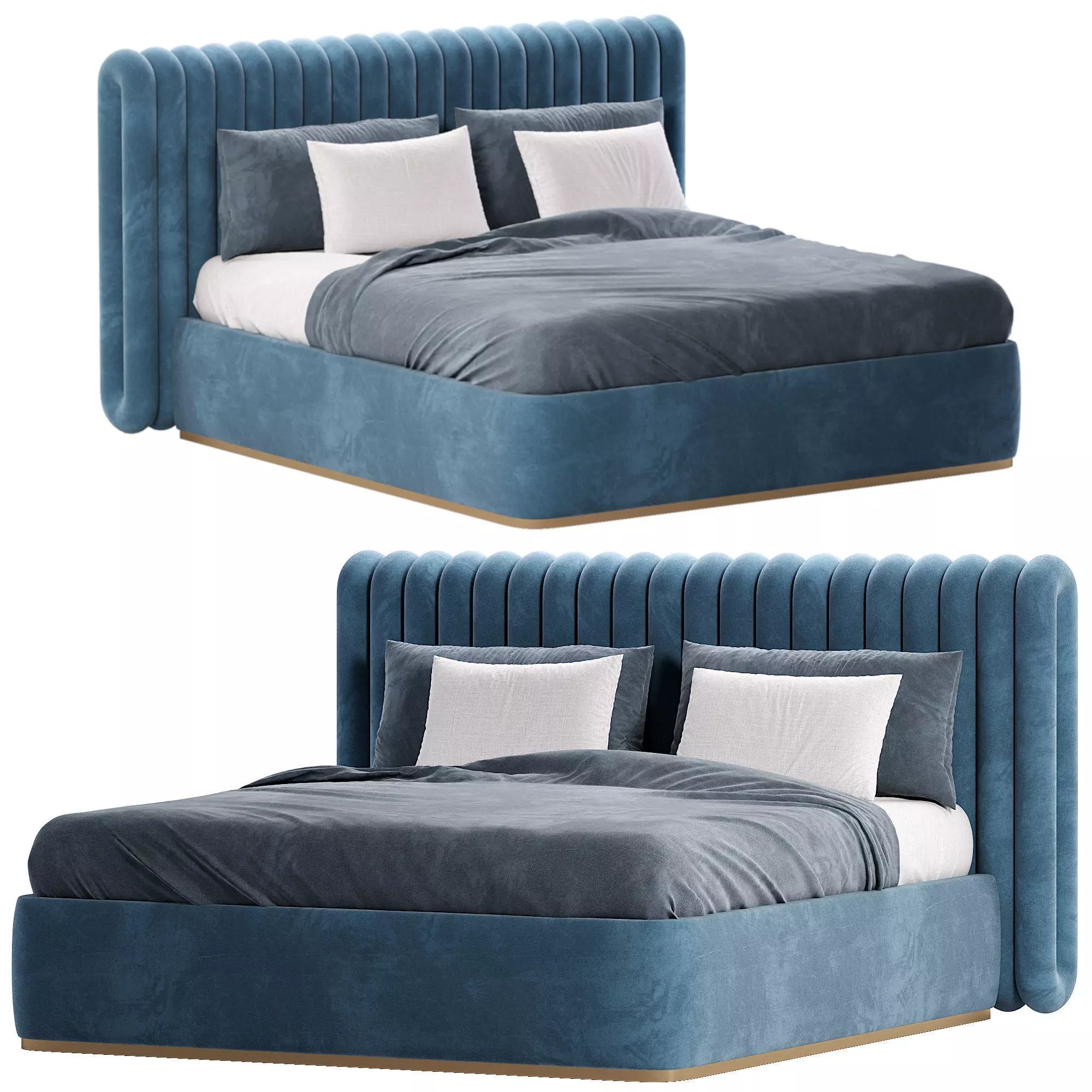 21st Century Post-Future II Bed Upholstery 3D model_0