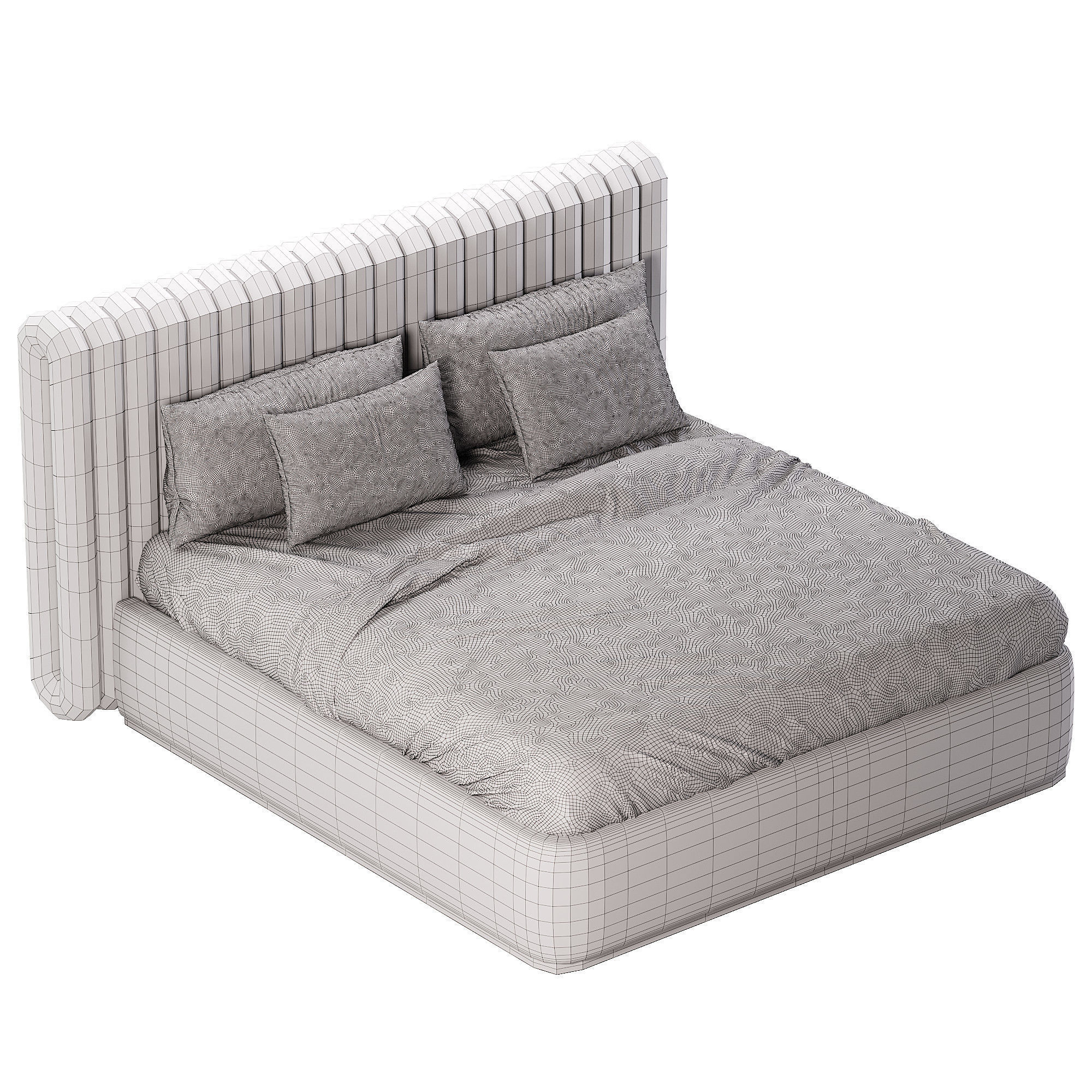 21st Century Post-Future II Bed Upholstery 3D model_4