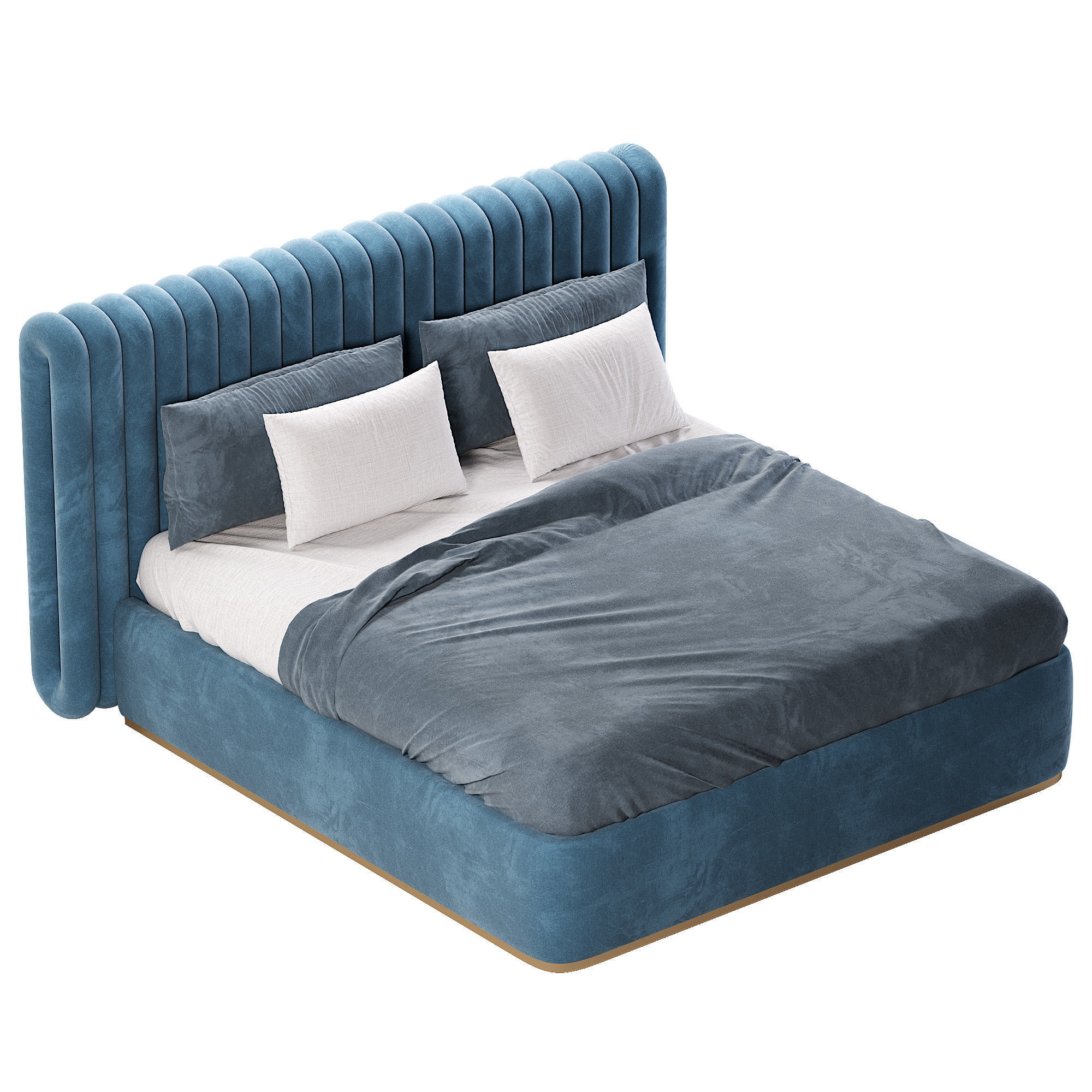 21st Century Post-Future II Bed Upholstery 3D model_3