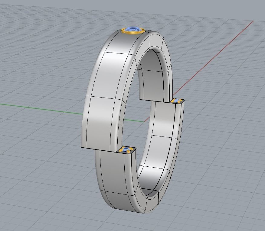 Signature Cliffhanger Ring 3D print model_4
