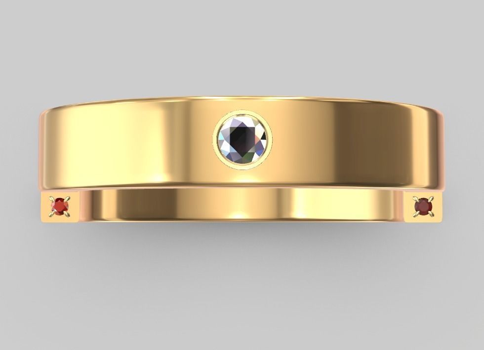 Signature Cliffhanger Ring 3D print model_3