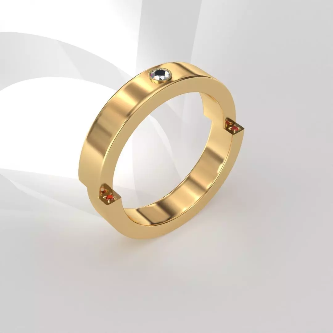 Signature Cliffhanger Ring 3D print model_0