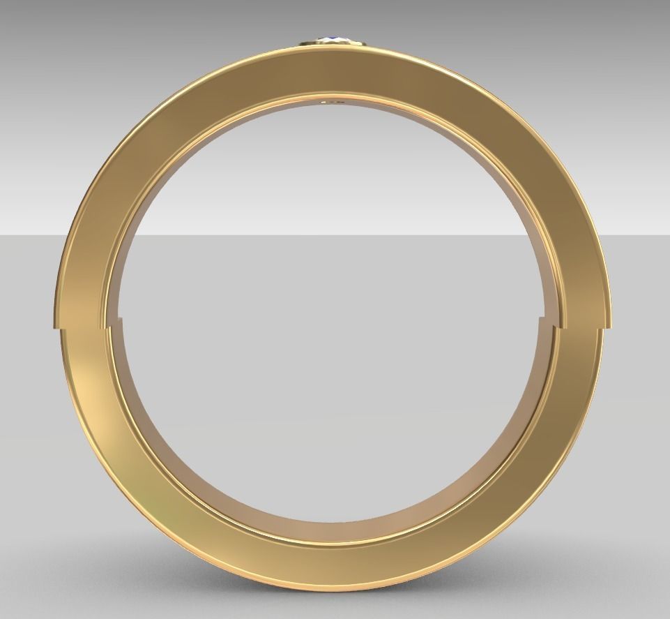 Signature Cliffhanger Ring 3D print model_1