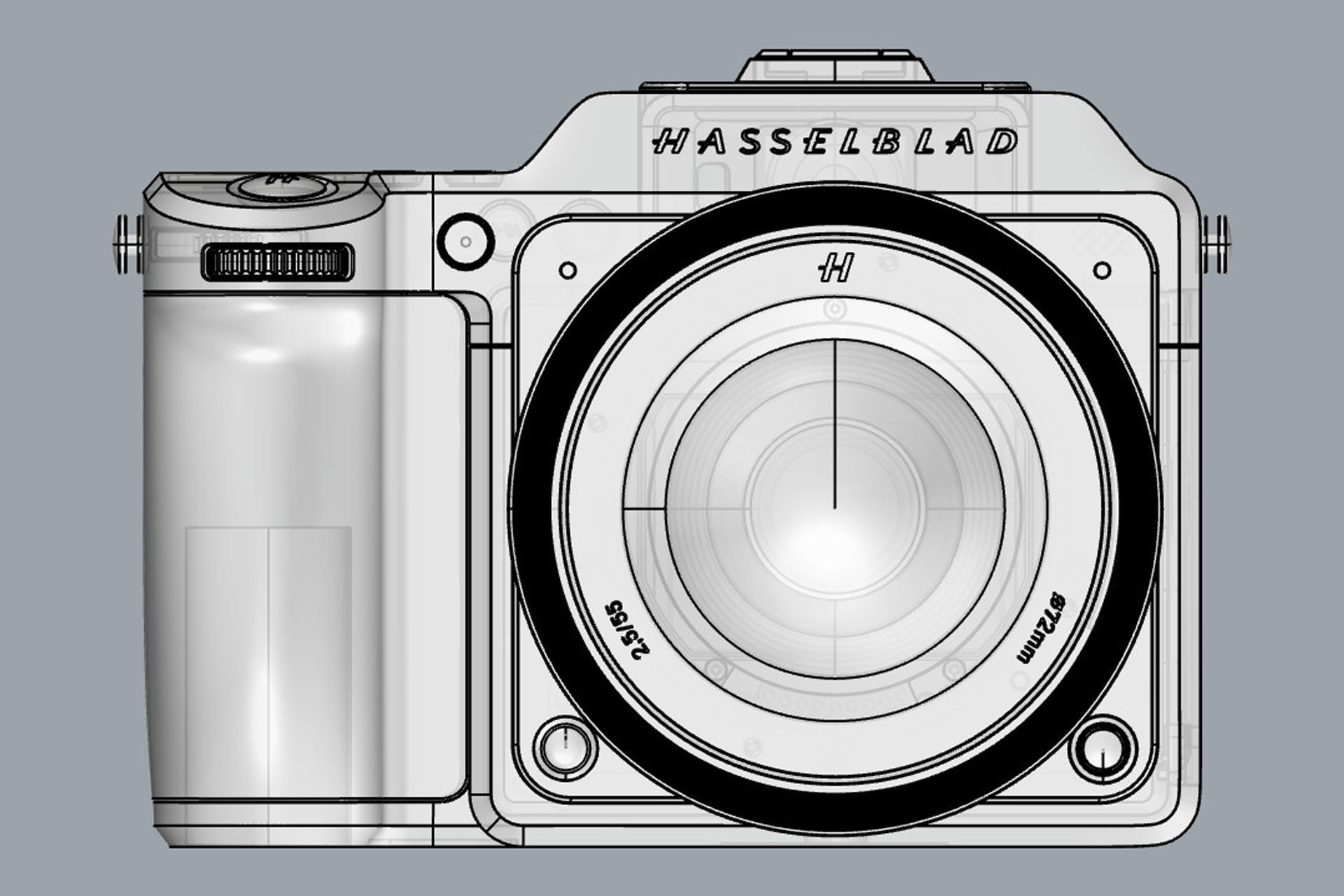 Hasselblad X2D 100C with XCD 55V 3D model_12