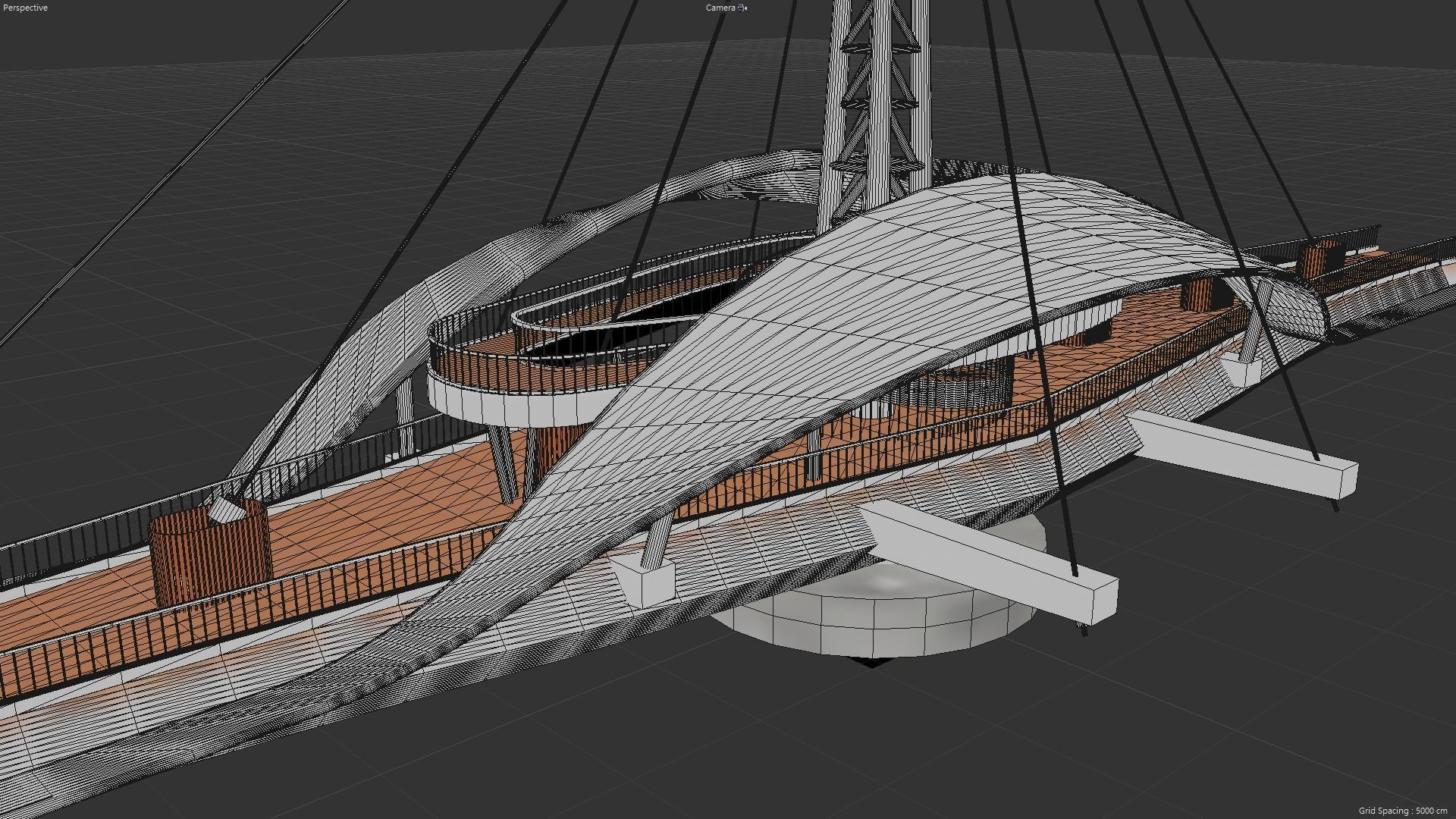 Great Harbor Bridge Low-poly 3D model_10