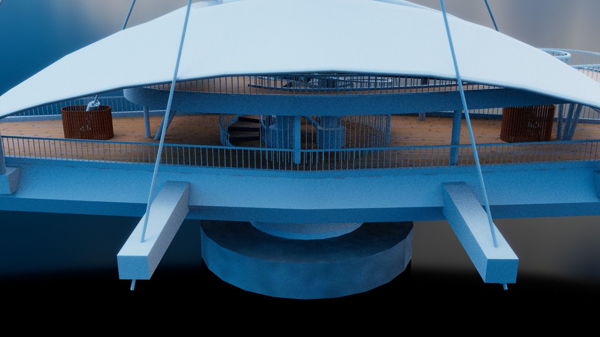 Great Harbor Bridge Low-poly 3D model_5