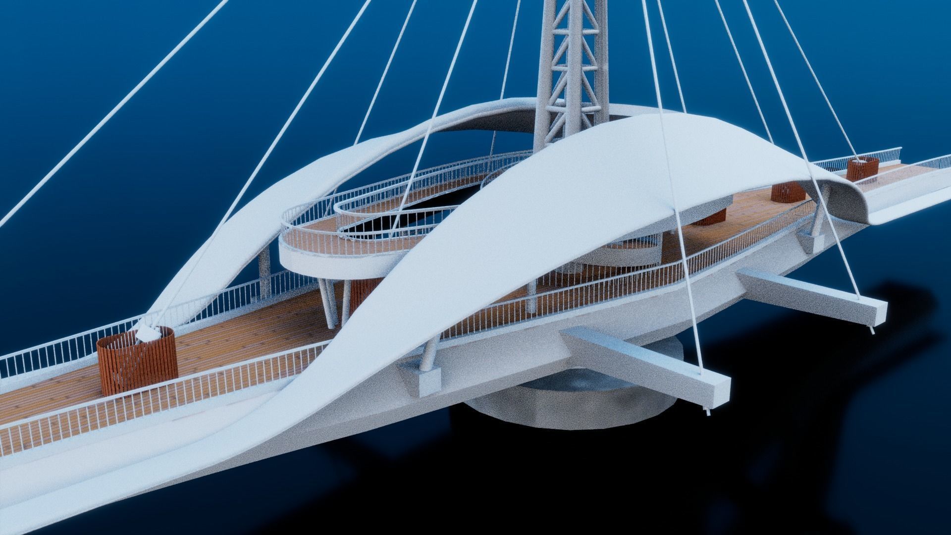 Great Harbor Bridge Low-poly 3D model_2