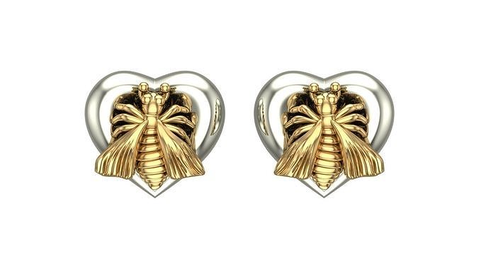 bee earring 3D print model