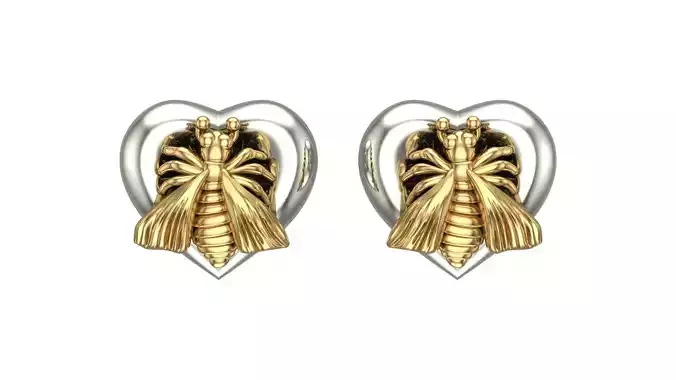 bee earring 3D print model
