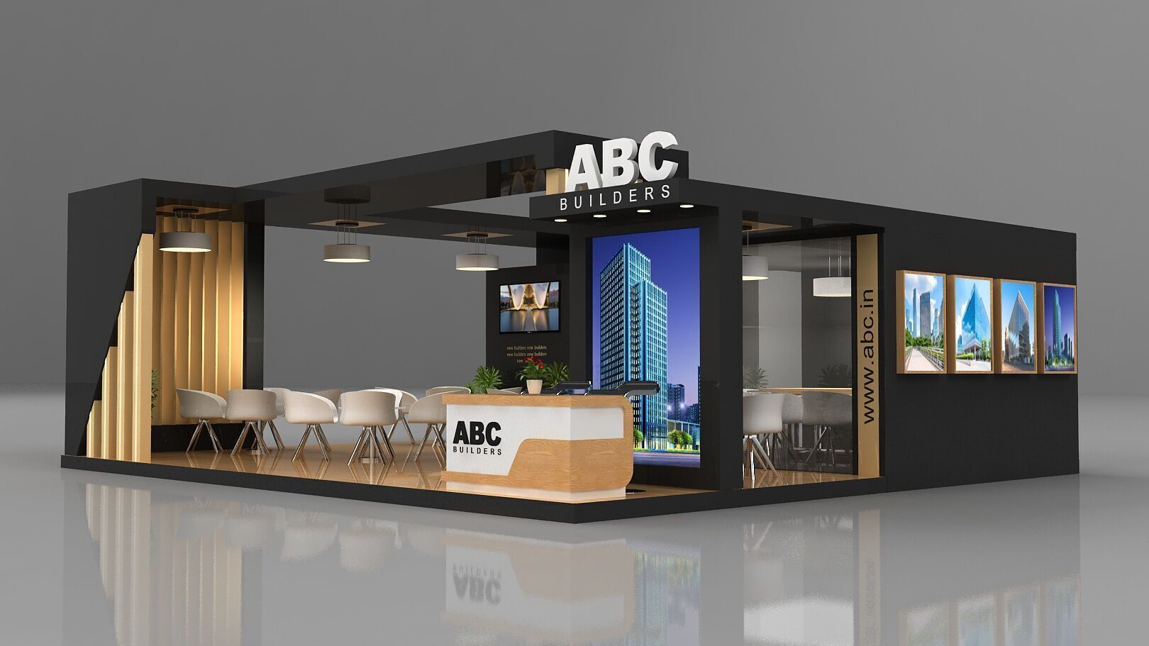 kiosk design 3D model_1