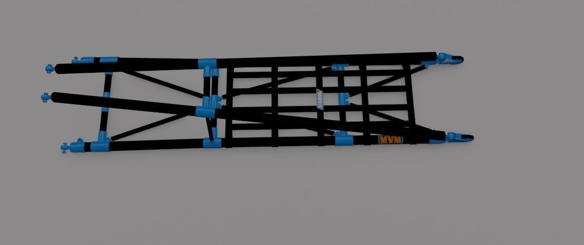 MVM Carbon Wheelie Bar Low-poly 3D model_1