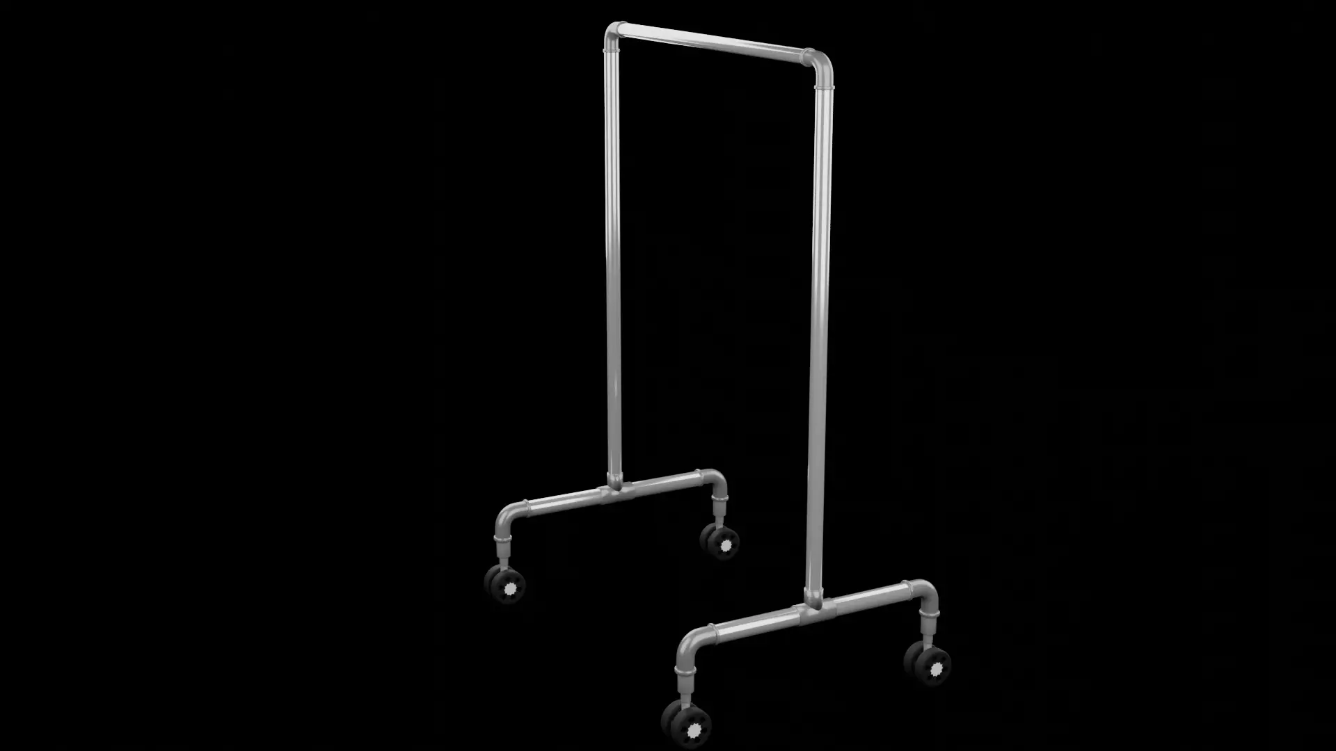 Mobile clothes hanger Low-poly 3D model