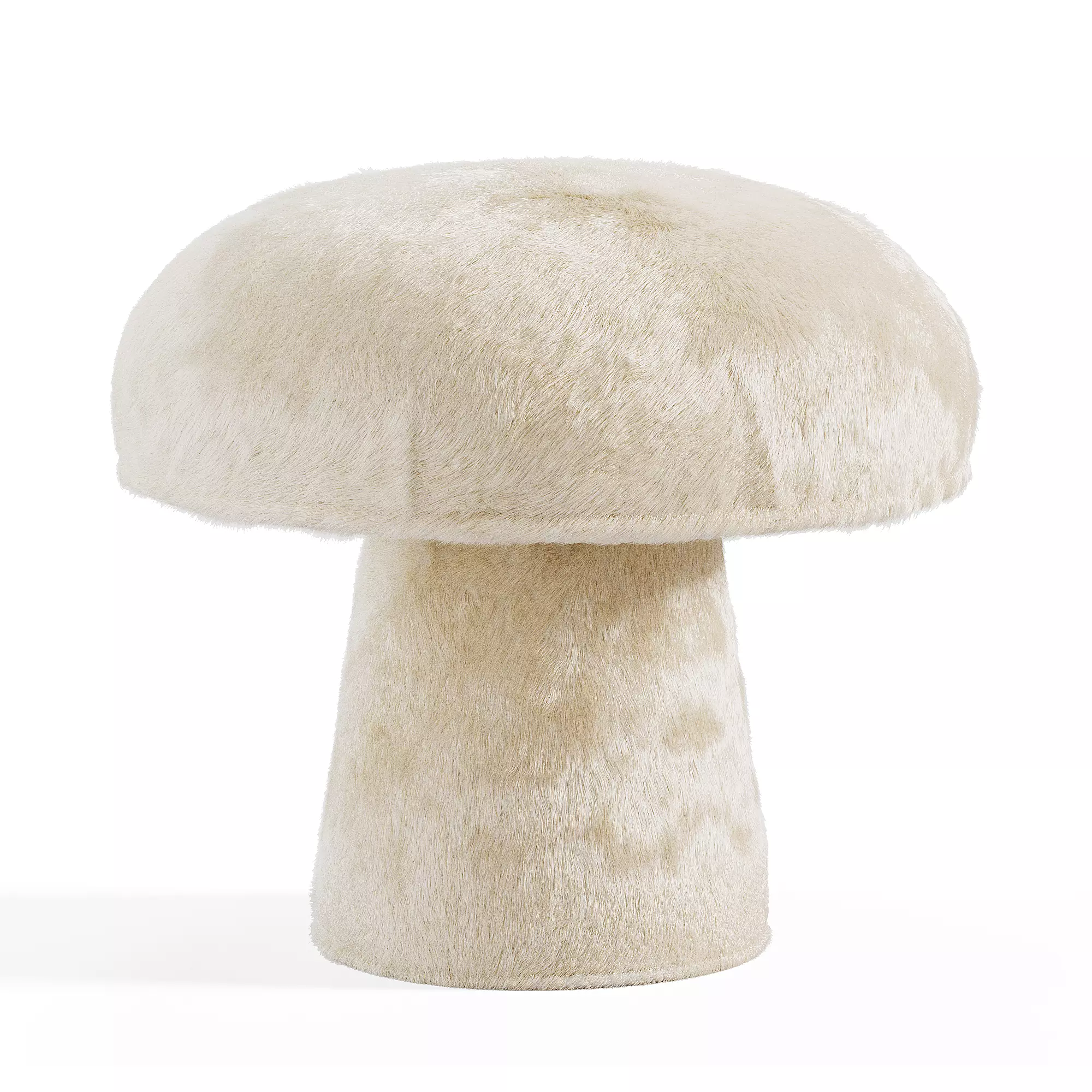 Forsyth Mushroom Pouf Ottoman in Loro Piana Alpaca Wool 3D model_0