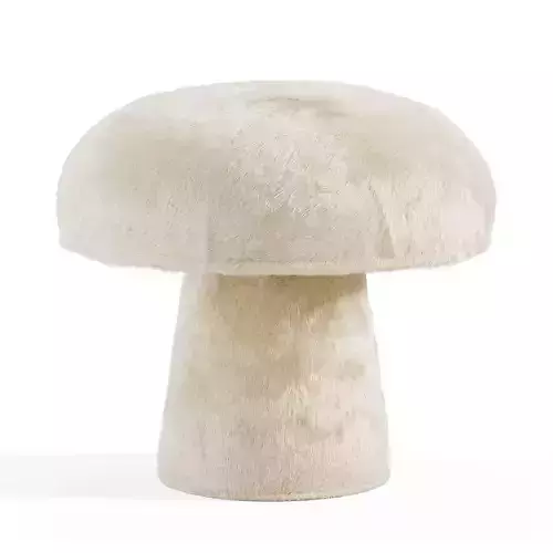 Forsyth Mushroom Pouf Ottoman in Loro Piana Alpaca Wool 3D model