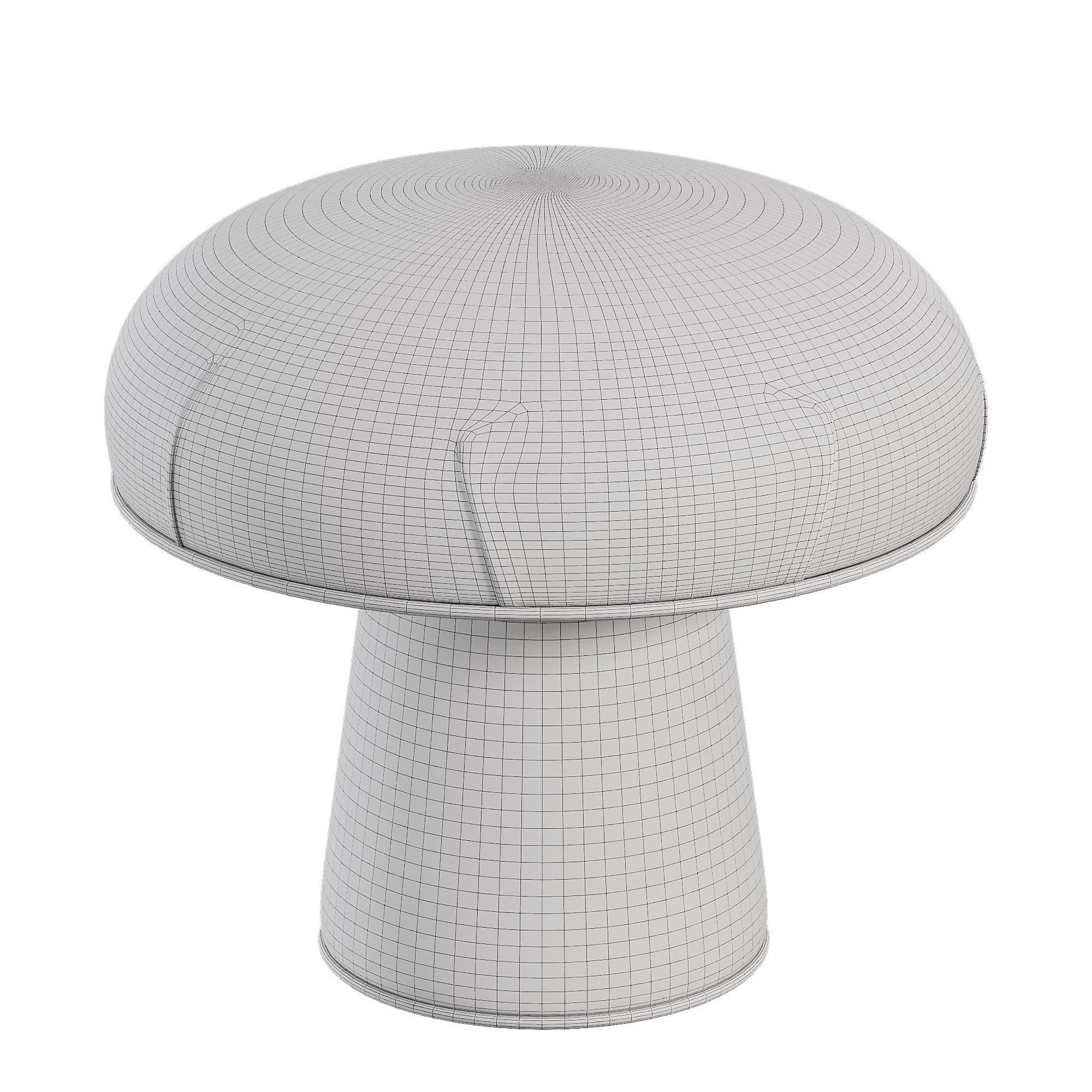 Forsyth Mushroom Pouf Ottoman in Loro Piana Alpaca Wool 3D model_2