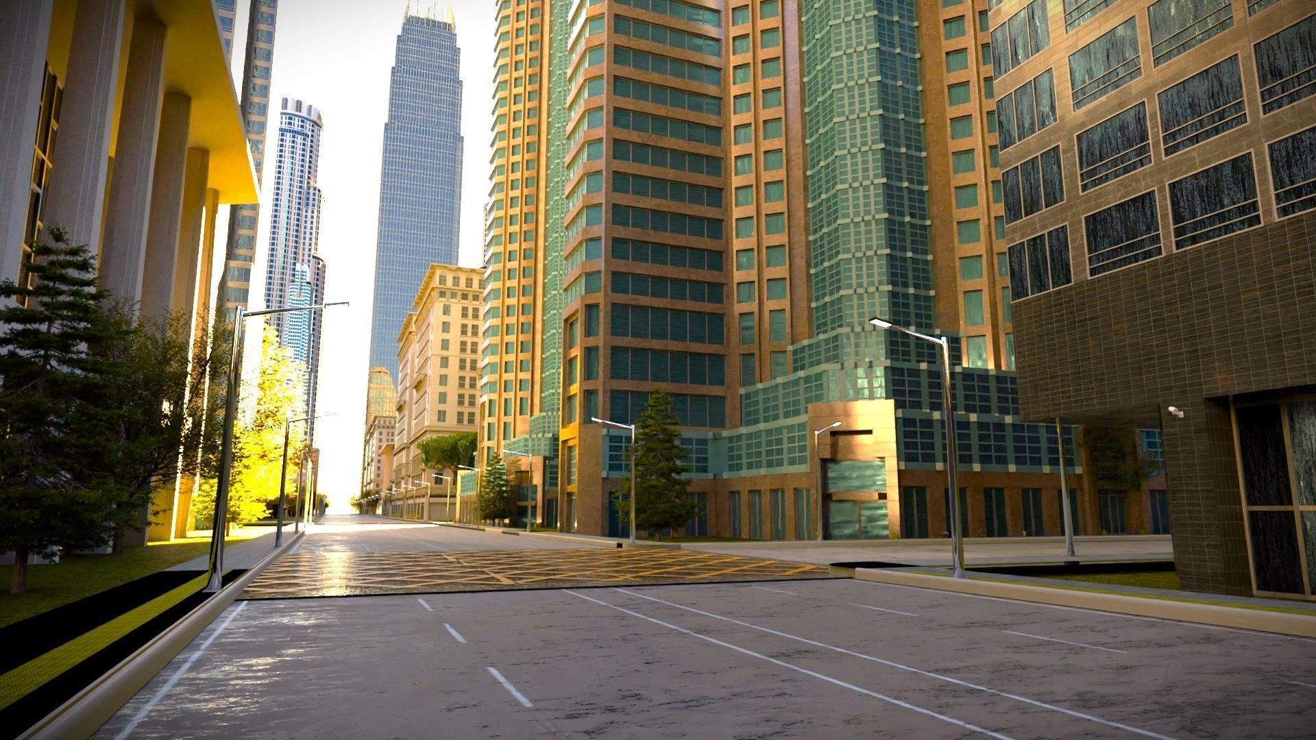 CITY STREET-City medium size 3D model_2