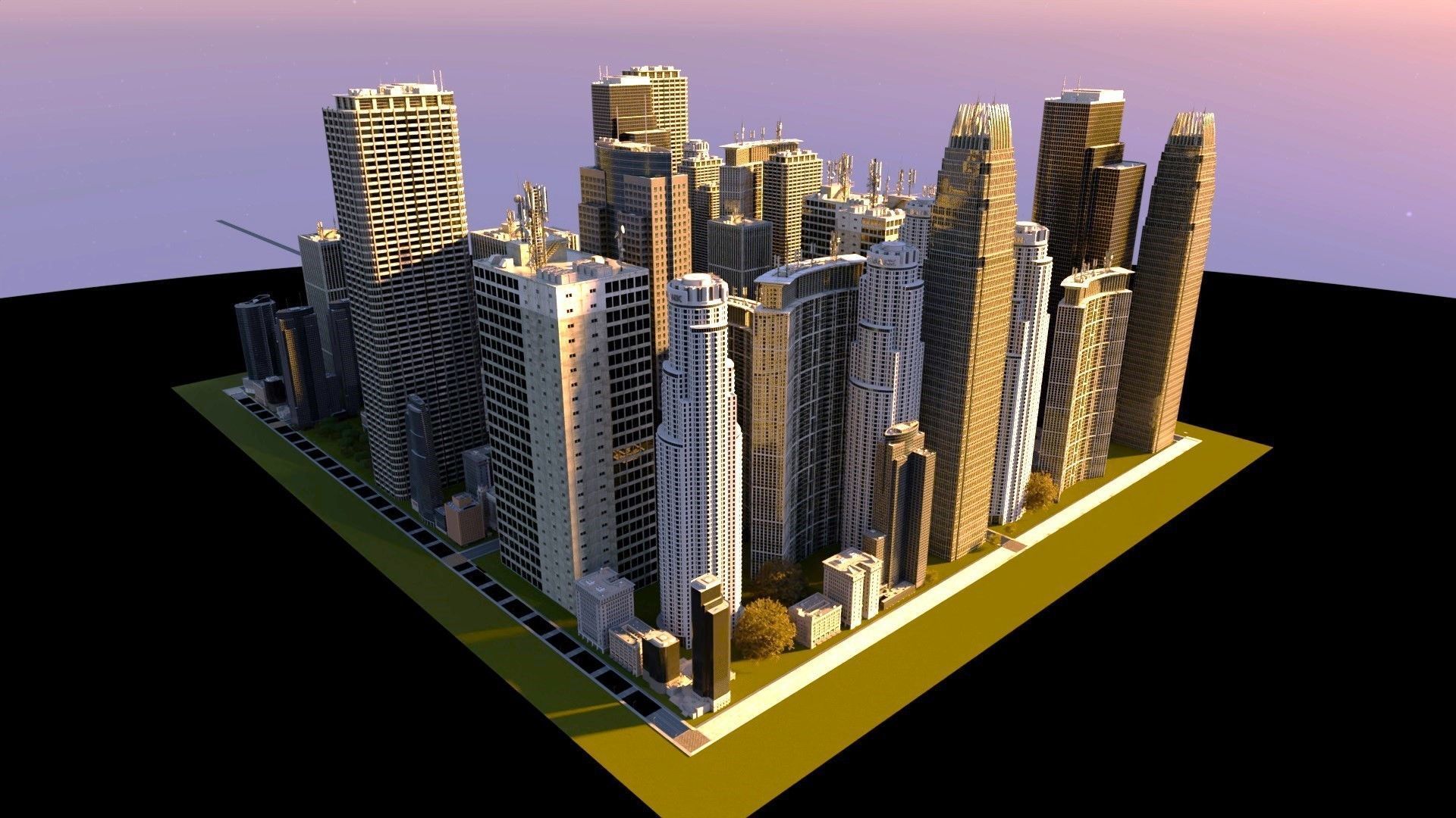 CITY STREET-City medium size 3D model_4