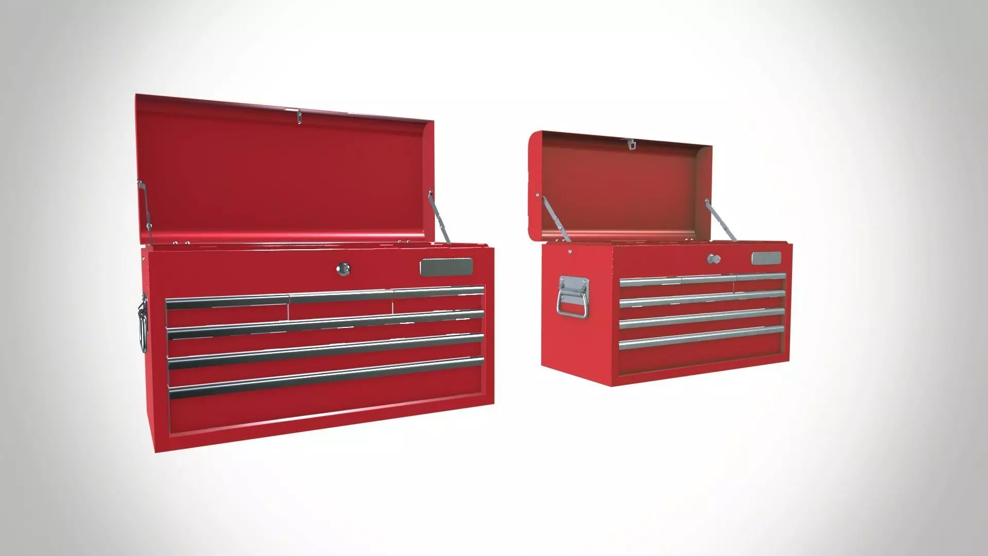 Metal Tool Chest Low-poly 3D model