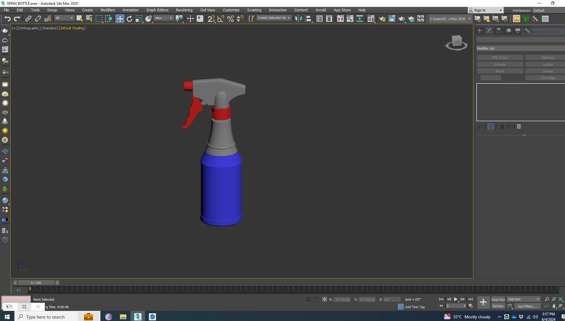 Spray Bottle Low-poly 3D model_4