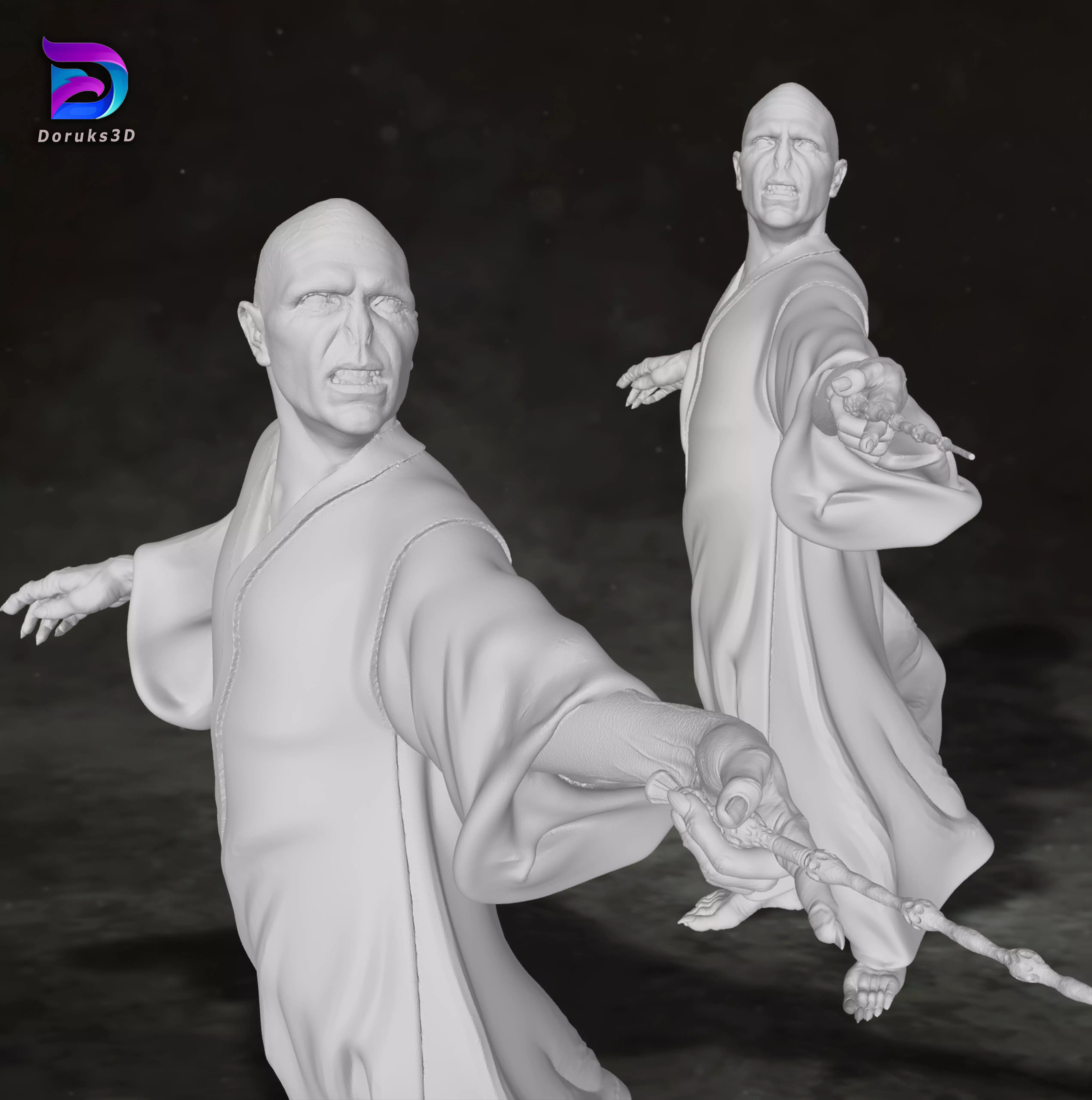 Lord Voldemort Harry Potter Action Figures Custom Action 3D print model_0