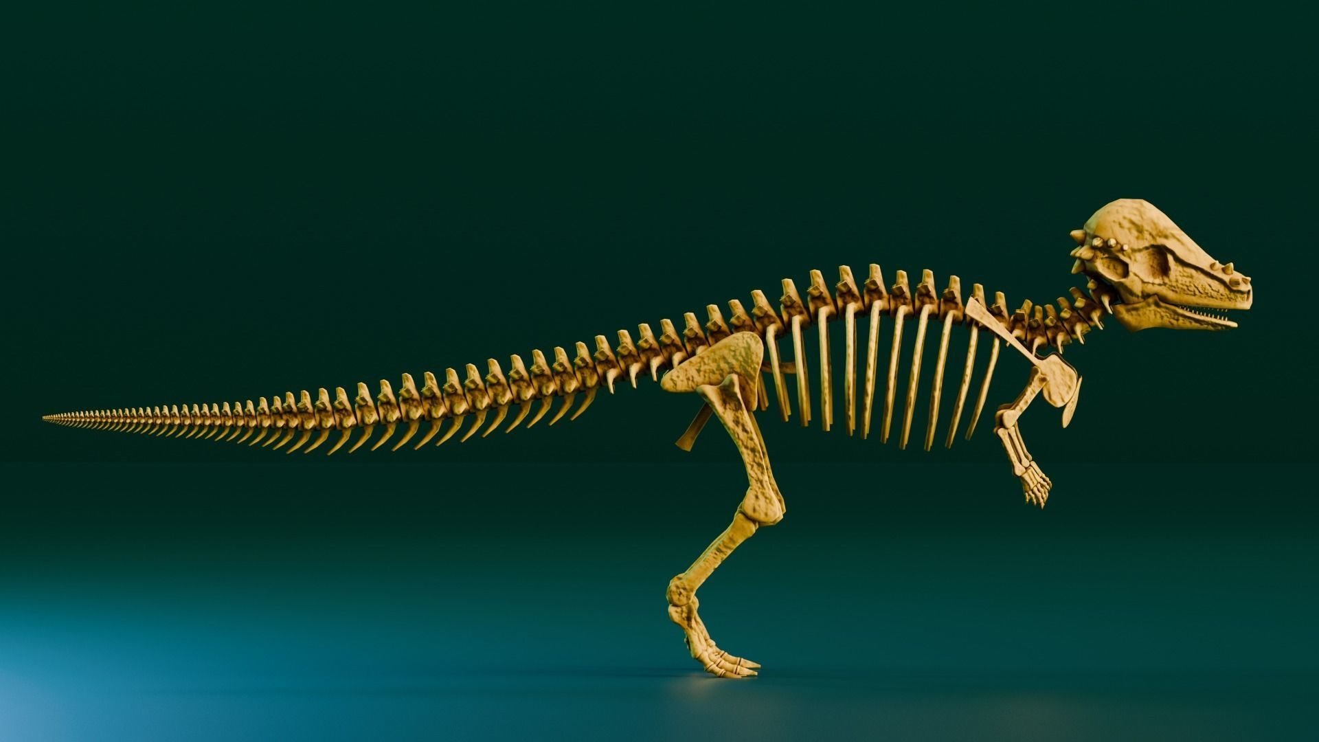 Realistic Ancient Reptilians Fossil - Pachycephalosaurus Low-poly 3D model_3