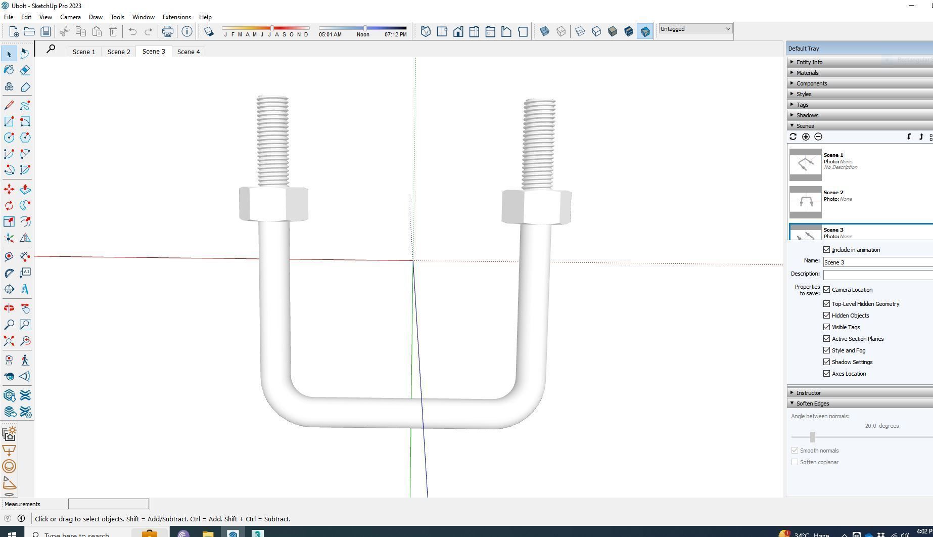 Ubolt Low-poly 3D model_5
