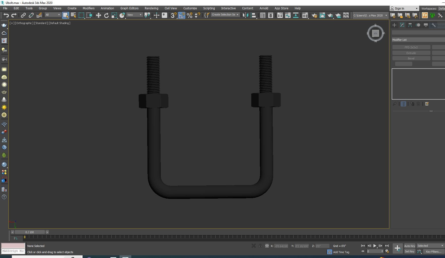 Ubolt Low-poly 3D model_4
