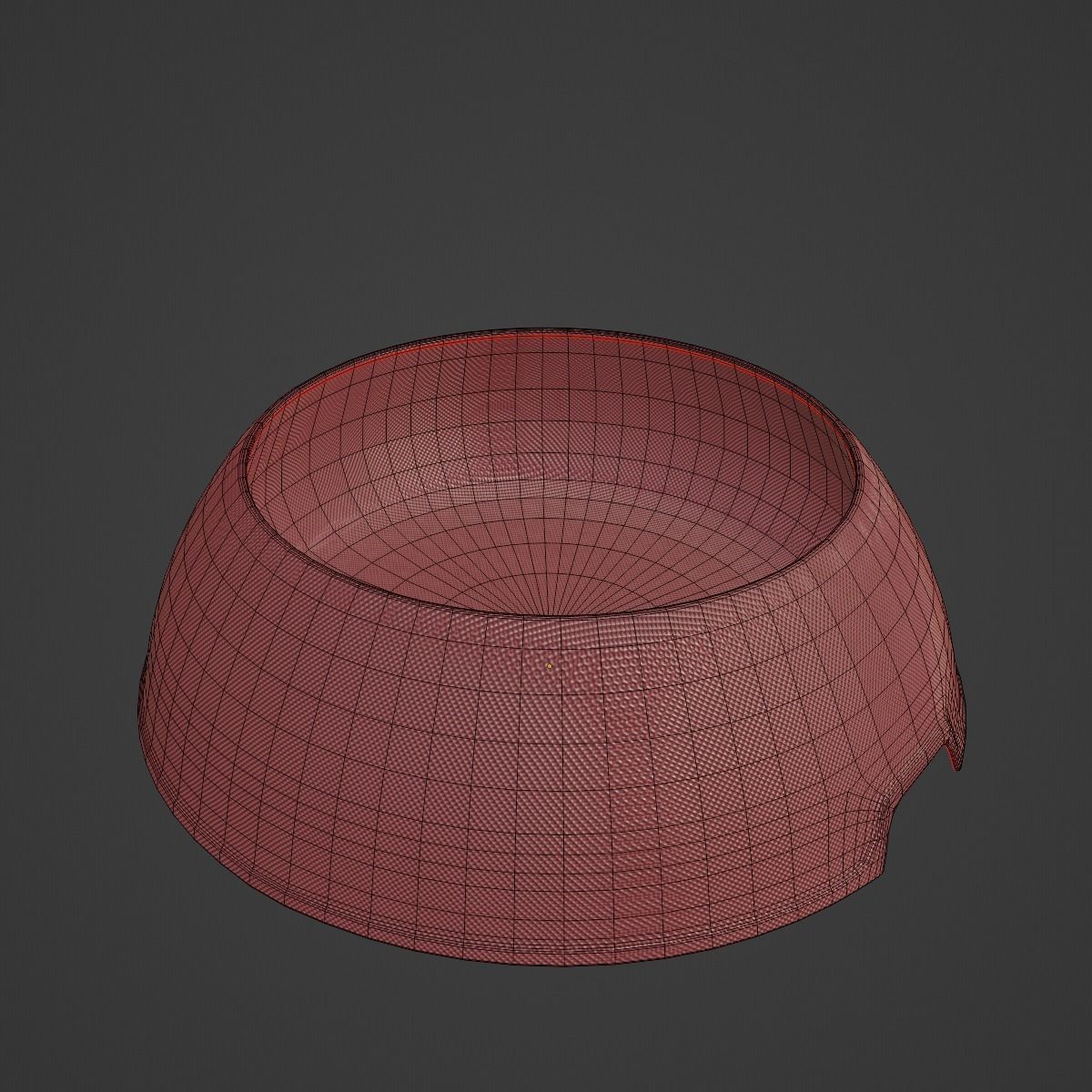 Plastic Dog Bowl A 01 Low-poly 3D model_7