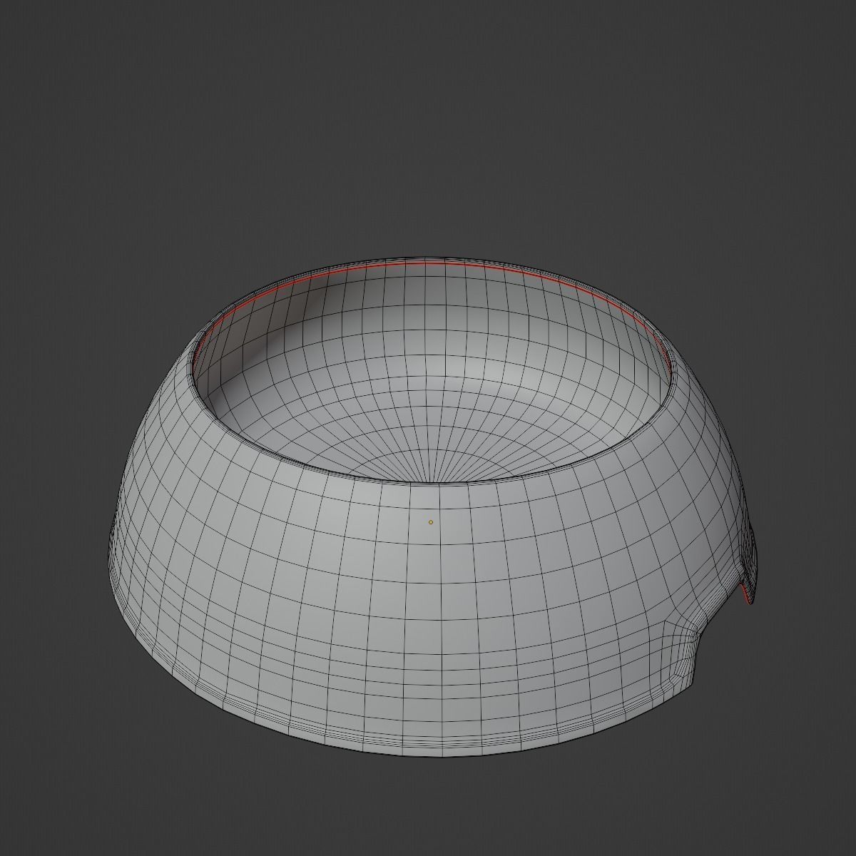 Plastic Dog Bowl A 01 Low-poly 3D model_9