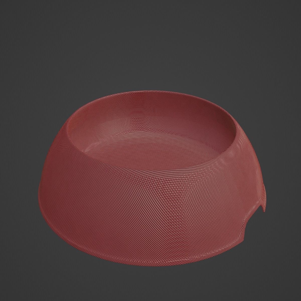 Plastic Dog Bowl A 01 Low-poly 3D model_6