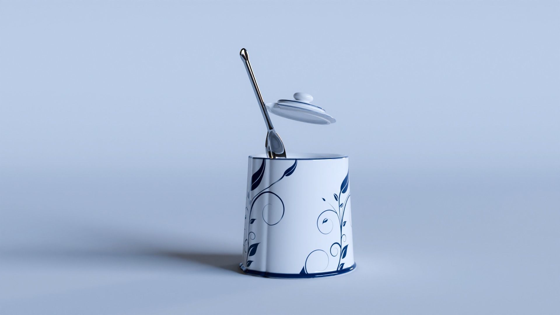 Tea-cup set 3D model_5