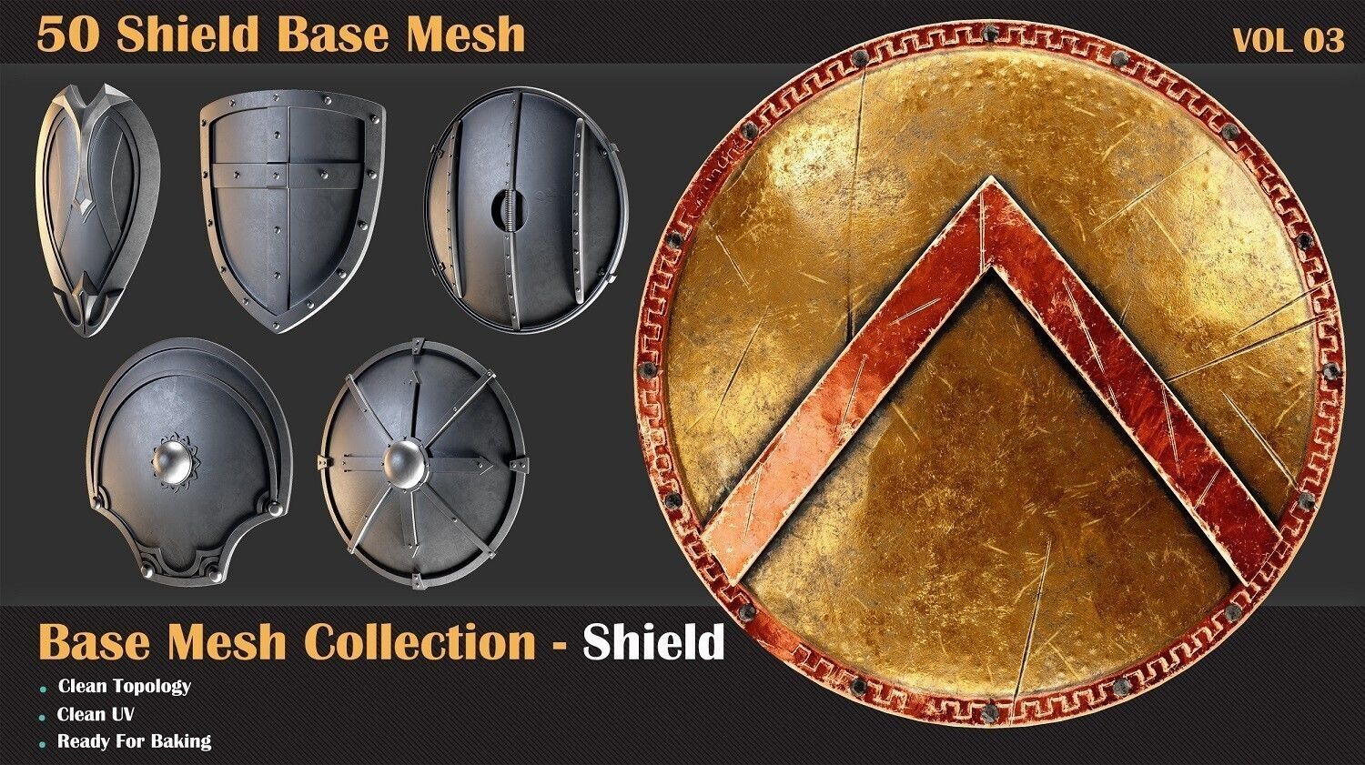 300 Weapons Base Mesh Bundle   3D model_3
