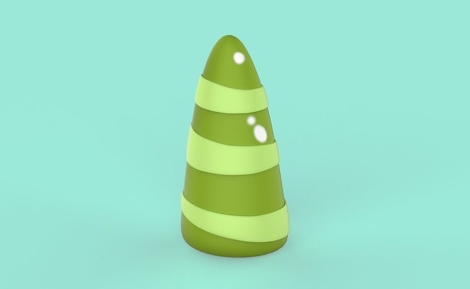 Cartoon Mountain Candy 04 Low-poly 3D model