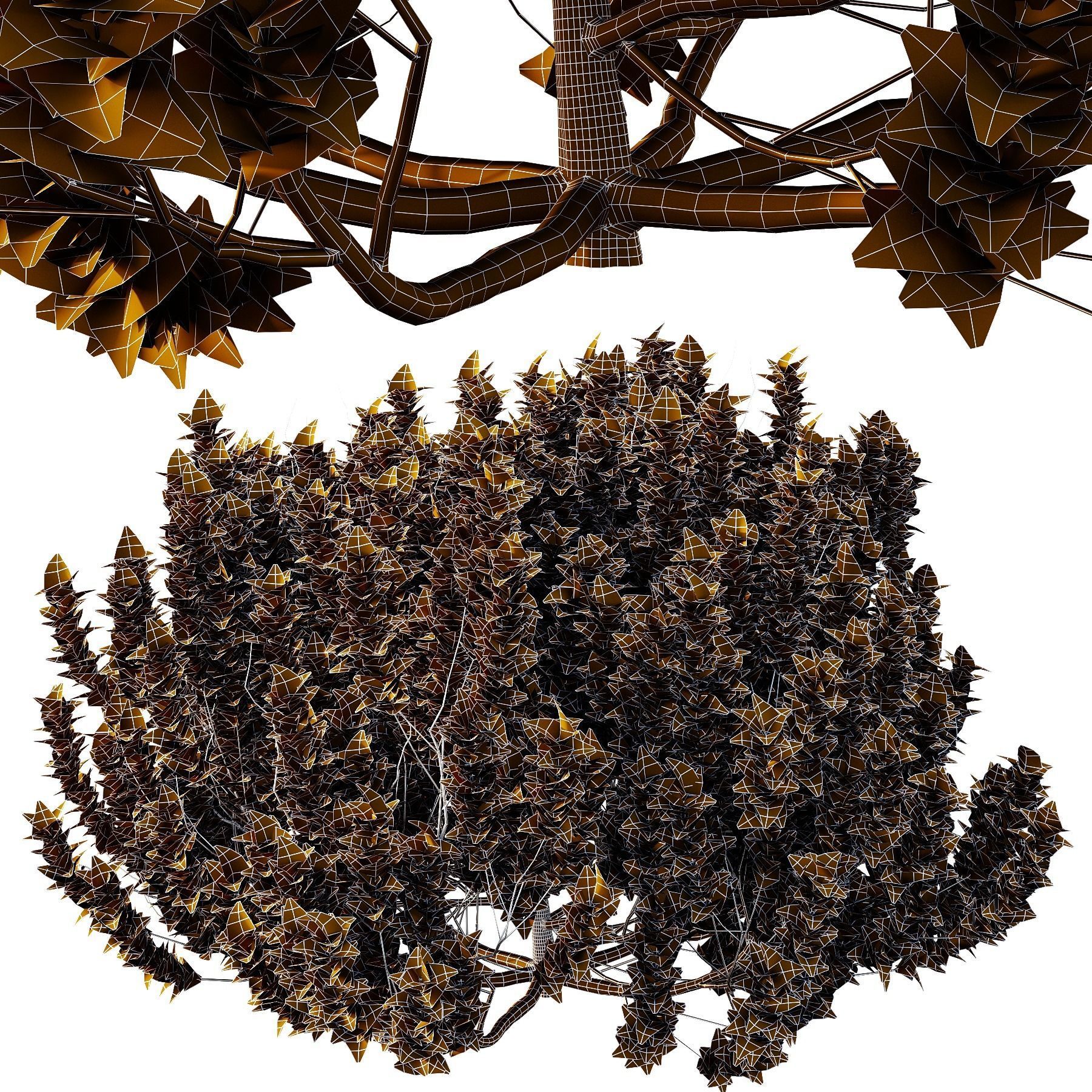 Cypress Bush 08 3D model_5