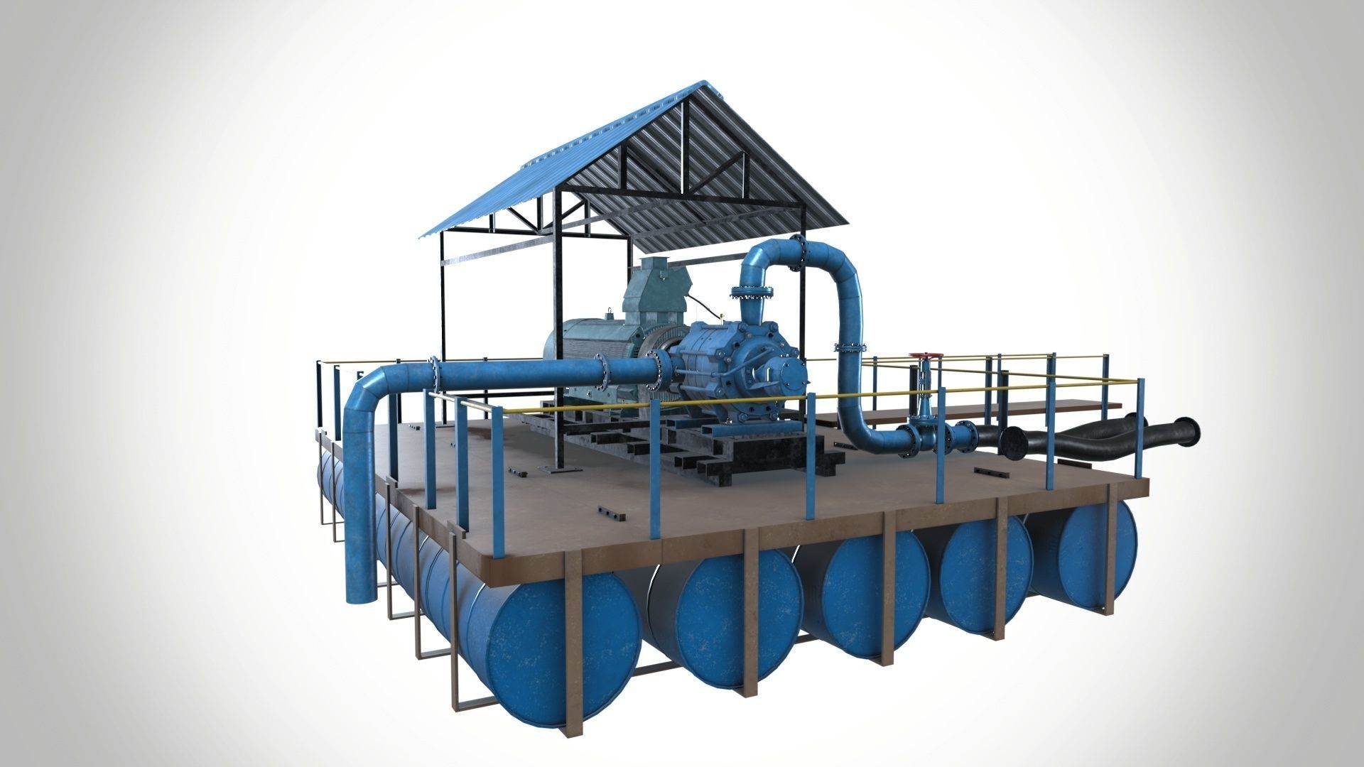 Mining Electric Dewatering Pump 50 hp Voltage 230 V 3D model_4