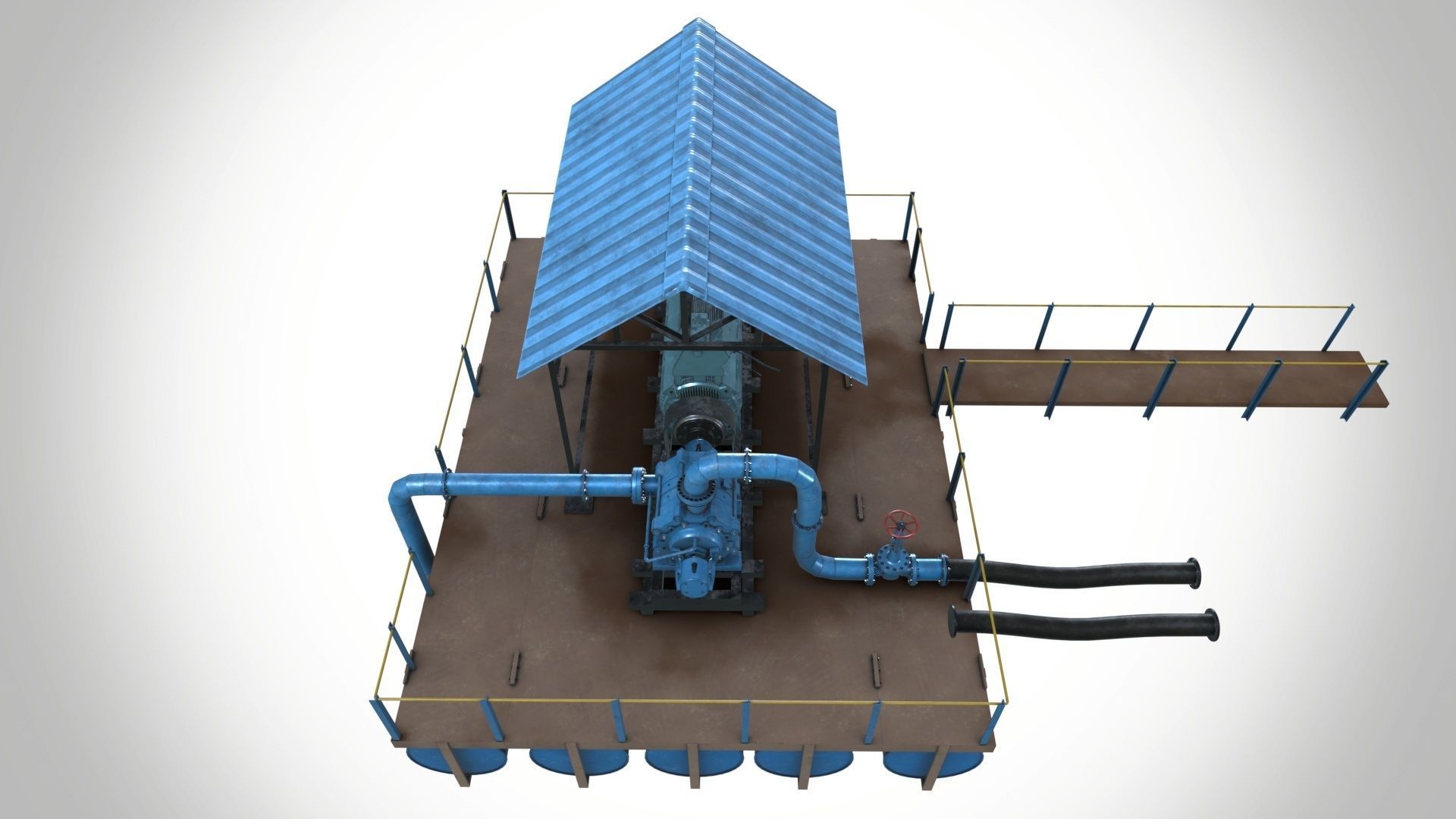 Mining Electric Dewatering Pump 50 hp Voltage 230 V 3D model_7