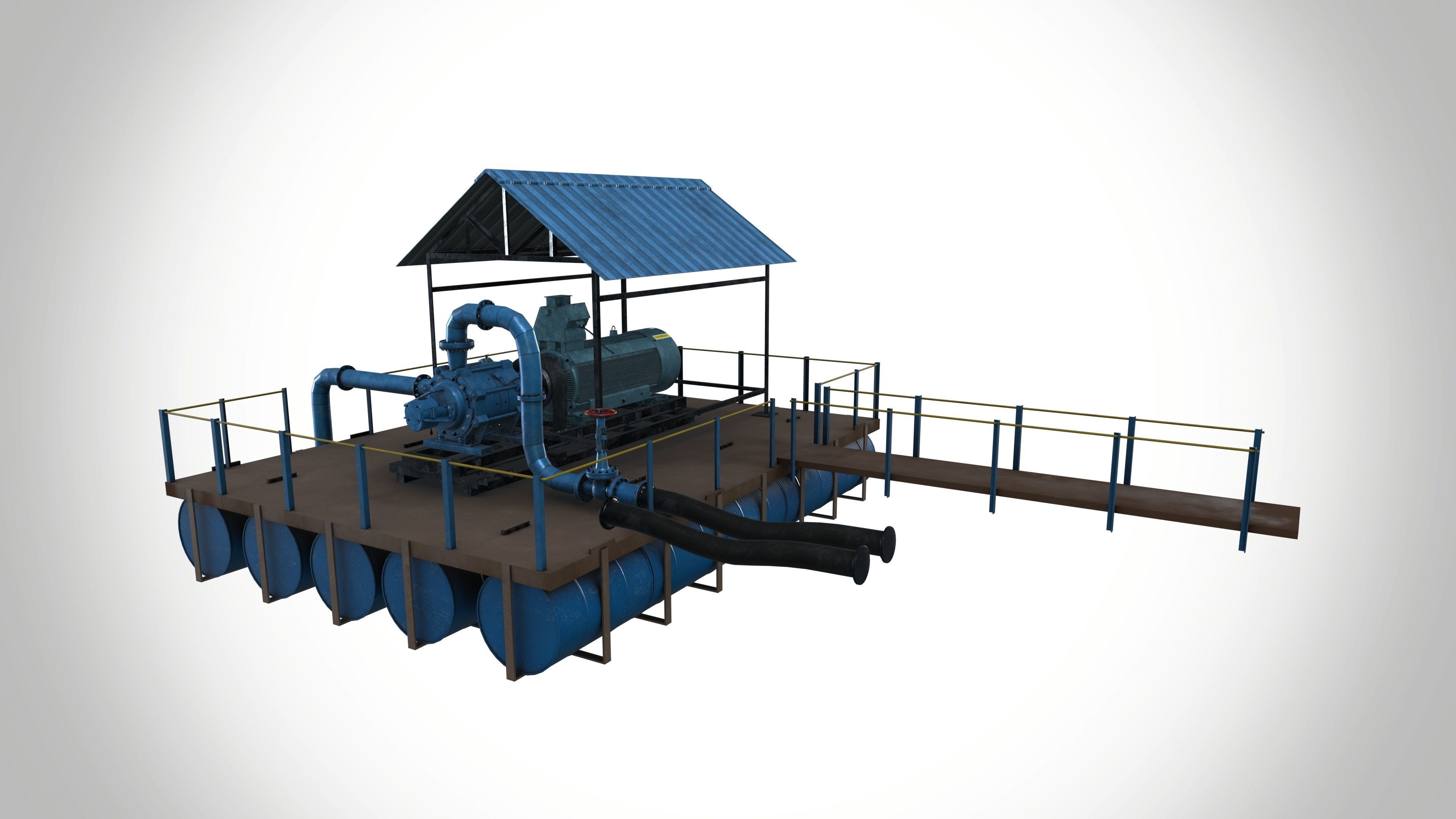 Mining Electric Dewatering Pump 50 hp Voltage 230 V 3D model_2