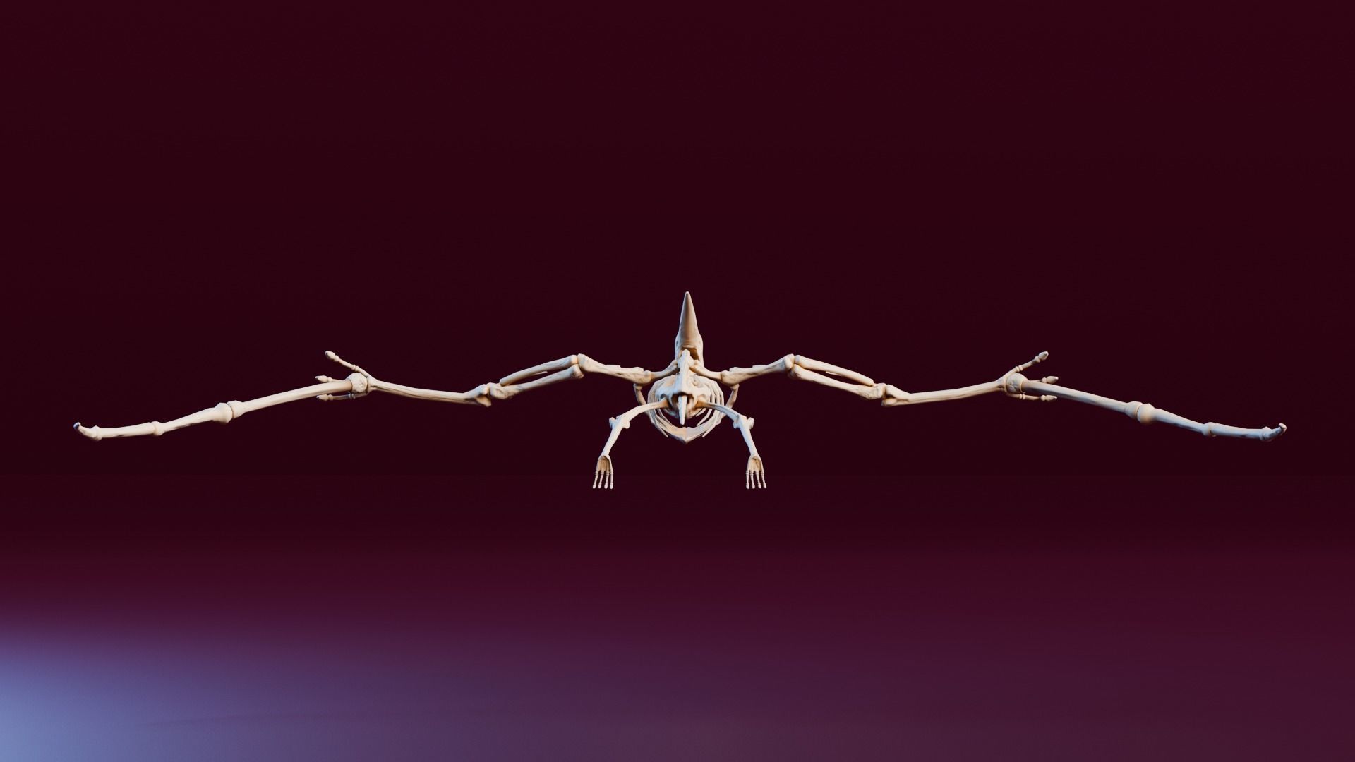 Realistic Ancient Reptilians Fossil - Pteranodon Low-poly 3D model_4