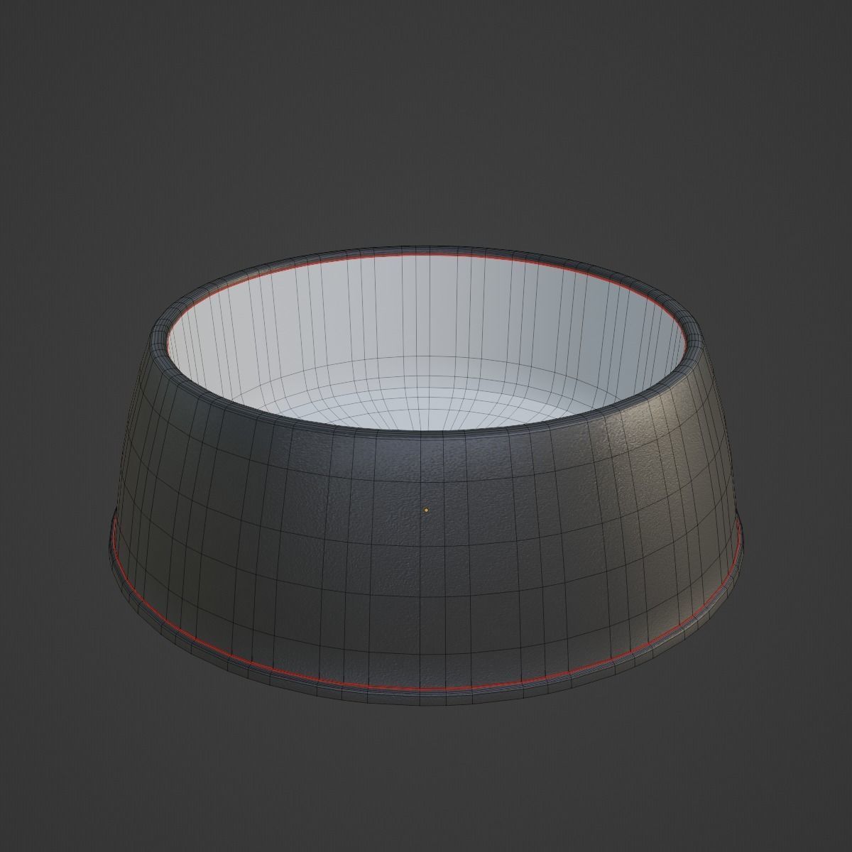 Plastic Dog Bowl B 01 Low-poly 3D model_7