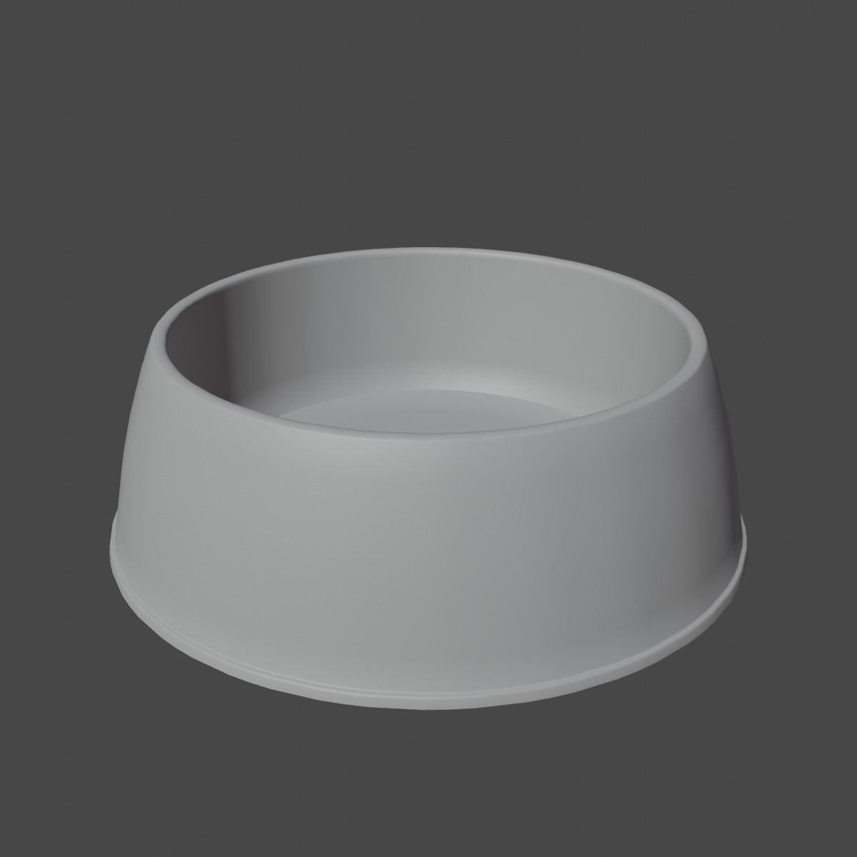 Plastic Dog Bowl B 01 Low-poly 3D model_8