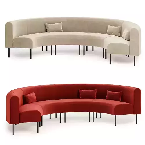 Sofa VARIETY inward half circle